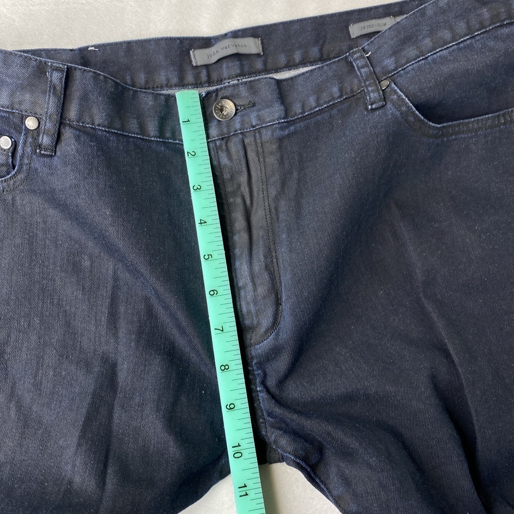 John Varvatos JV702 Slim Jeans Dark Blue Men's 38x31 Indigo Denim Stretchy Japan - Picture 12 of 16